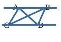 In the figure AB and CD are parallel. Write two triangles with equal area​-example-1