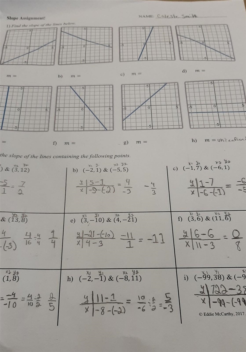 How to find the slope of a line​-example-1