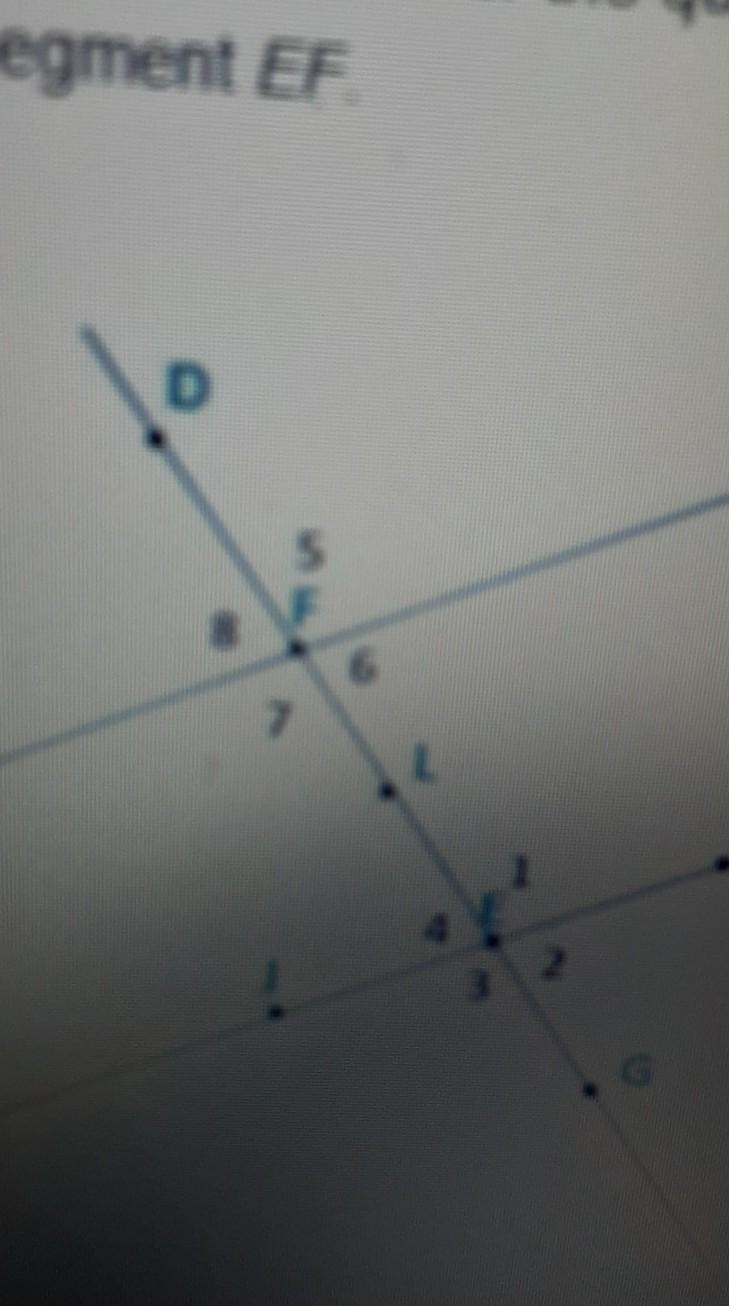 If the measure of angle 5 is 98 degrees, what is the measure of angle 8 of angle 7 of-example-1