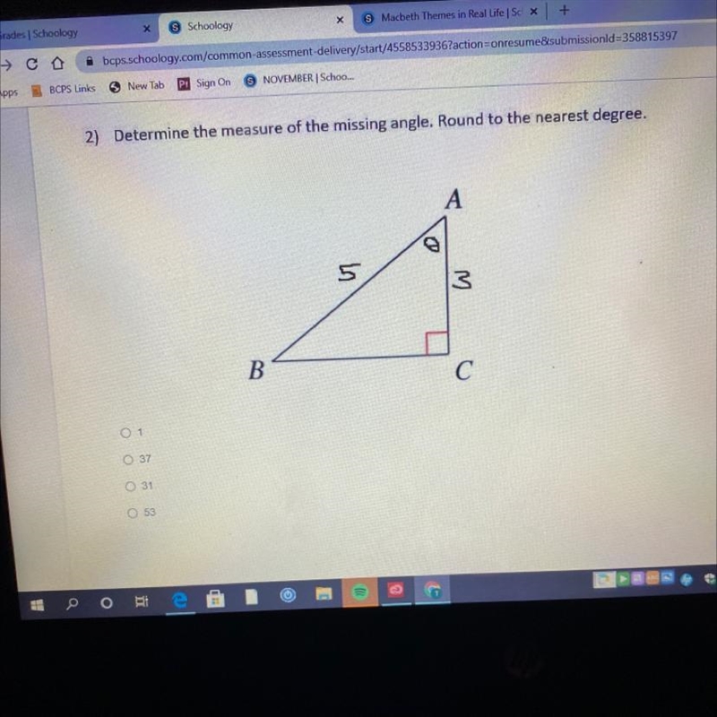 I need help trying to determine the missing angle-example-1