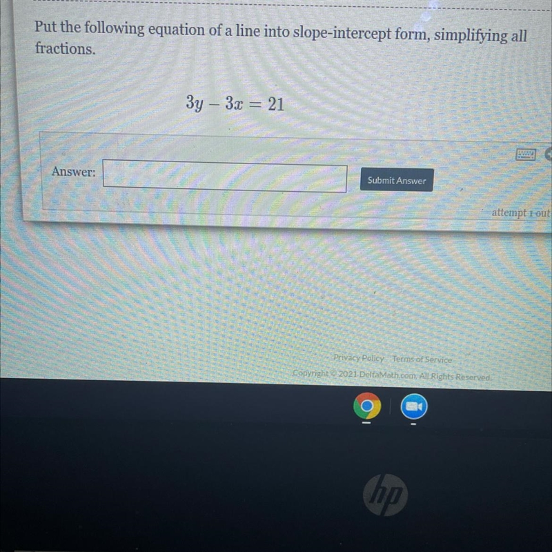 Put the following equation of a line into slope-intercept form, simplifying all fractions-example-1