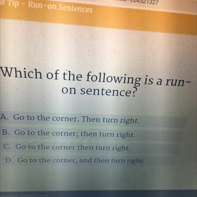 Which of the following is a run on sentence-example-1