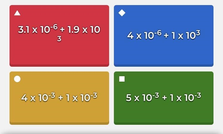 (15 points) Which expression has a value of 5 x 10^-3-example-1