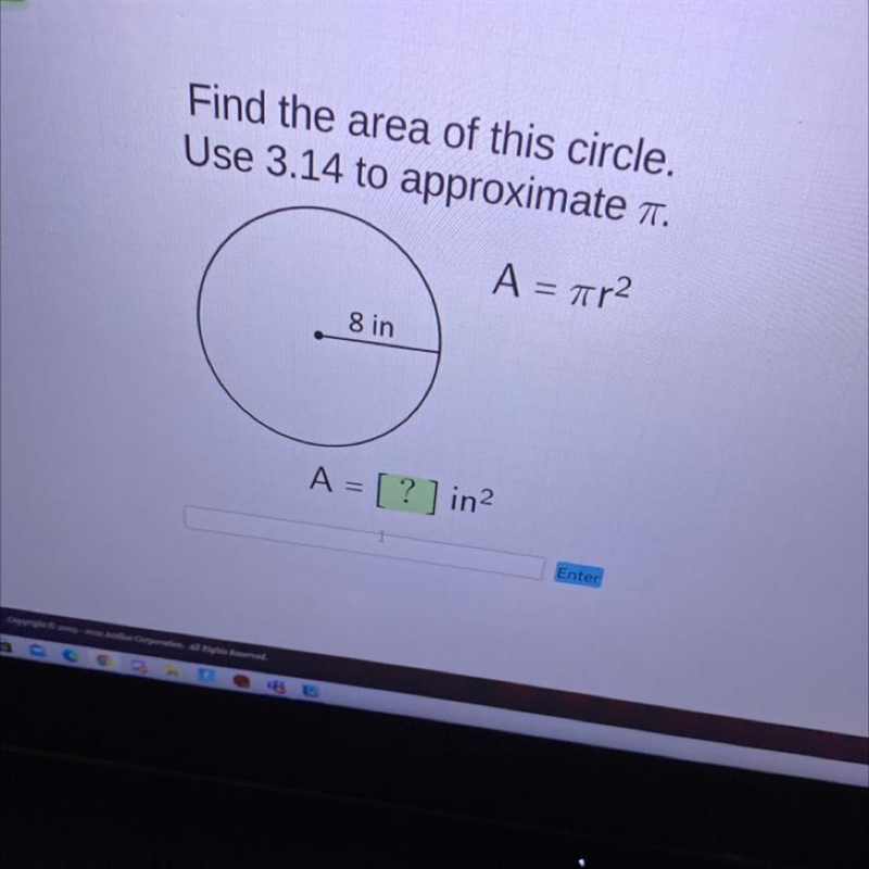 How to find the area of the circle-example-1