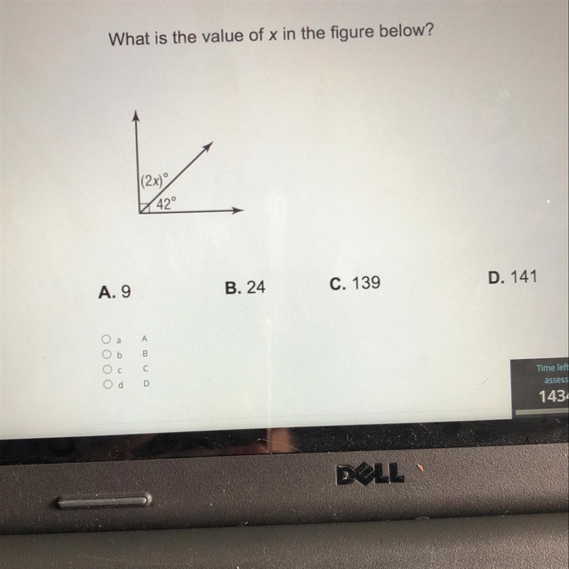 What is the value of x in the figure below?-example-1