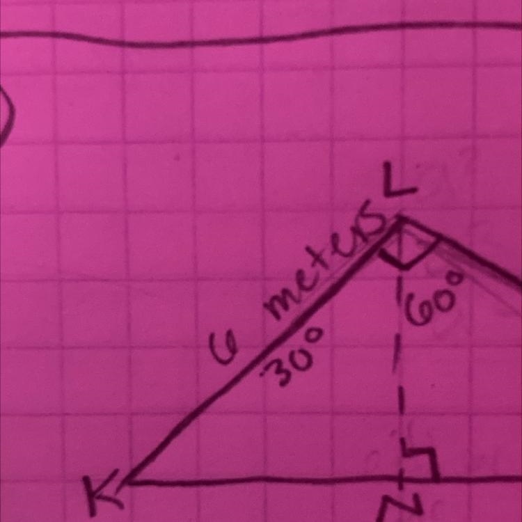 What is the perimeter of triangle KLM? i was only given one side and then 60° and-example-1