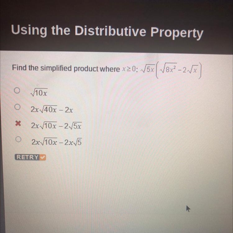 Find the simplified product where x>=0-example-1