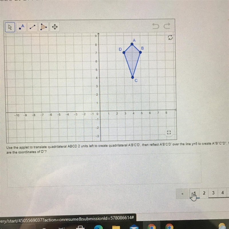 What's is the coordinates of d-example-1