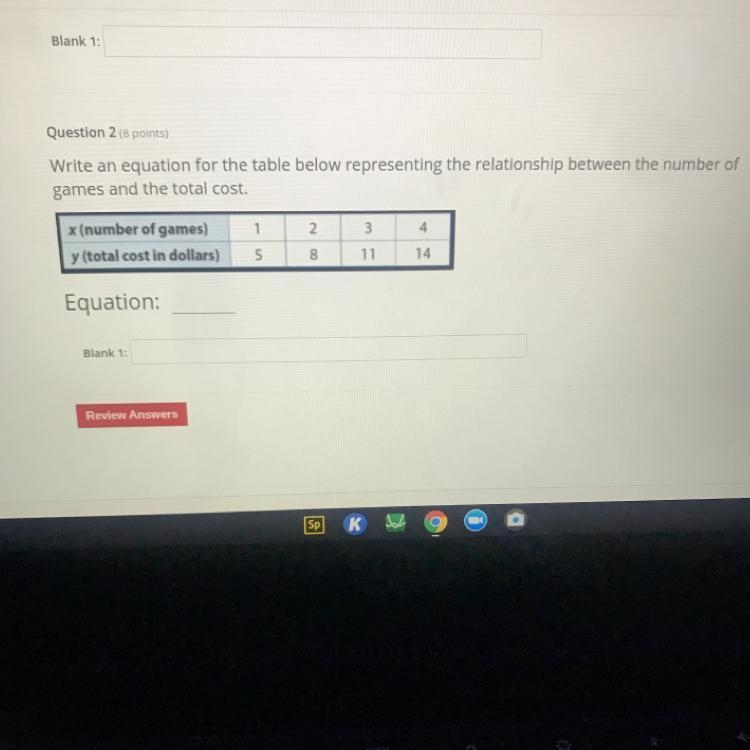 write an equation for the table below representing the relationship between the number-example-1