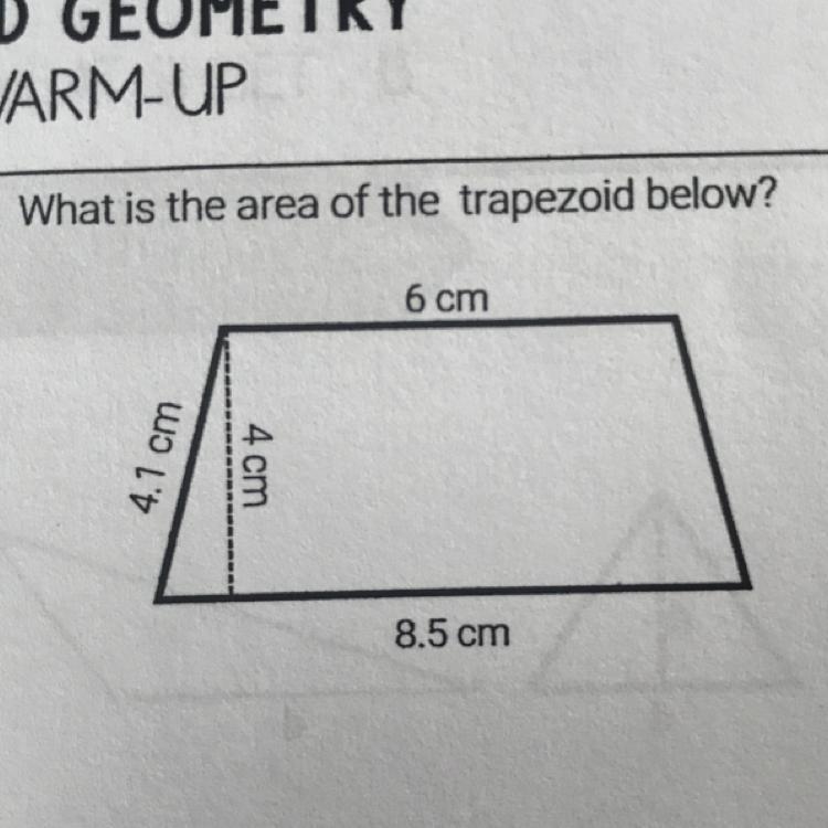 What is the area of the trapezoid below-example-1