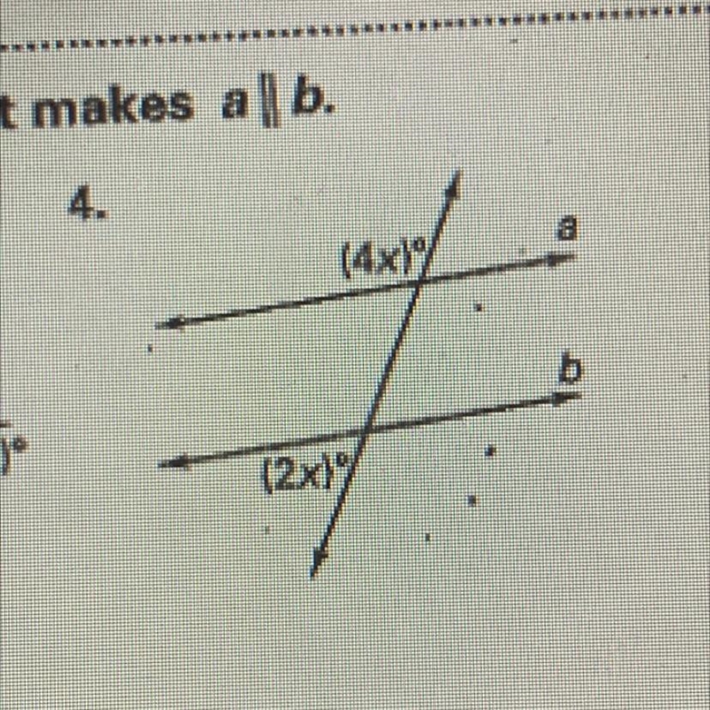 Find the value of x that makes a||b-example-1