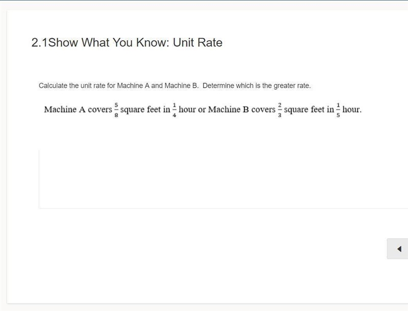 Calculate the unit rate for Machine A and Machine B. Determine which is the greater-example-1