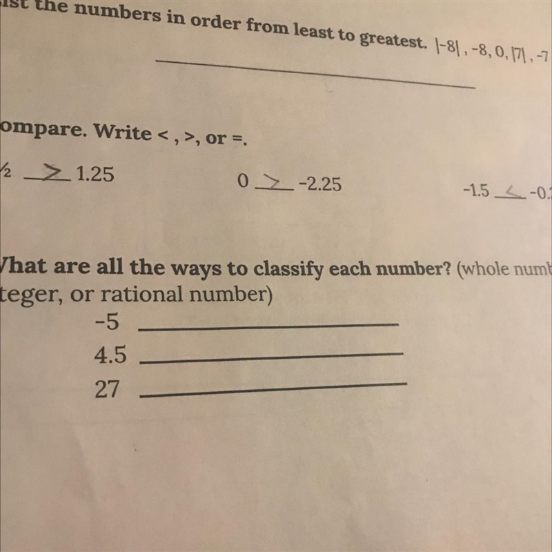 3. List the numbers in order from least to greatest. 1-3,-8.0.17), -7-example-1