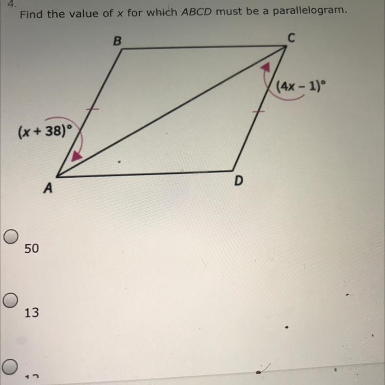 Please help show work I beg A 50 B 13 C 12 D 51-example-1