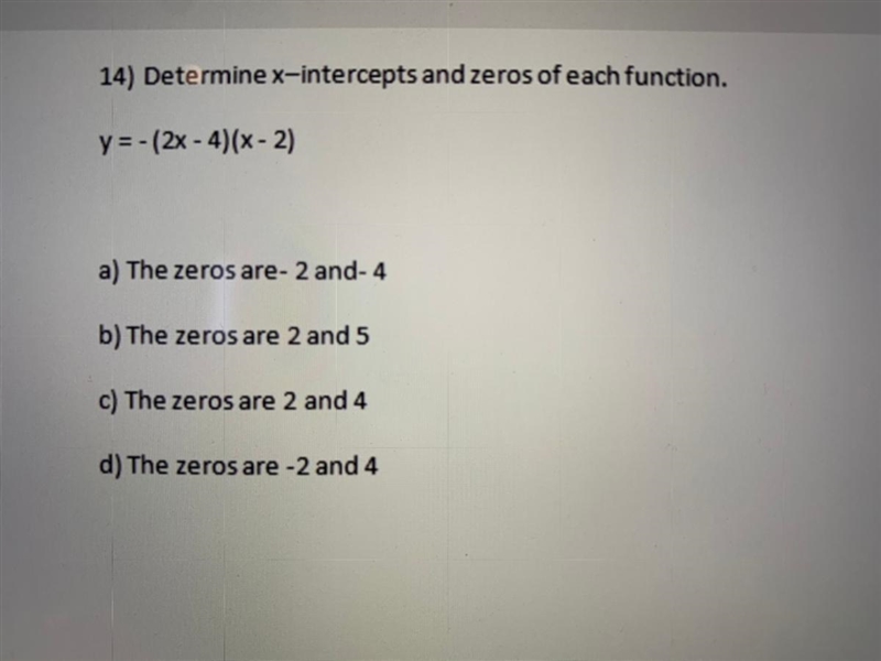 Determine x-intercepts and zeros of each function-example-1