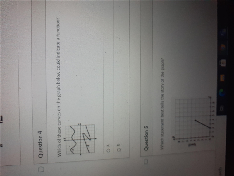 Which of these curves on the graph below could indicate a function?-example-1