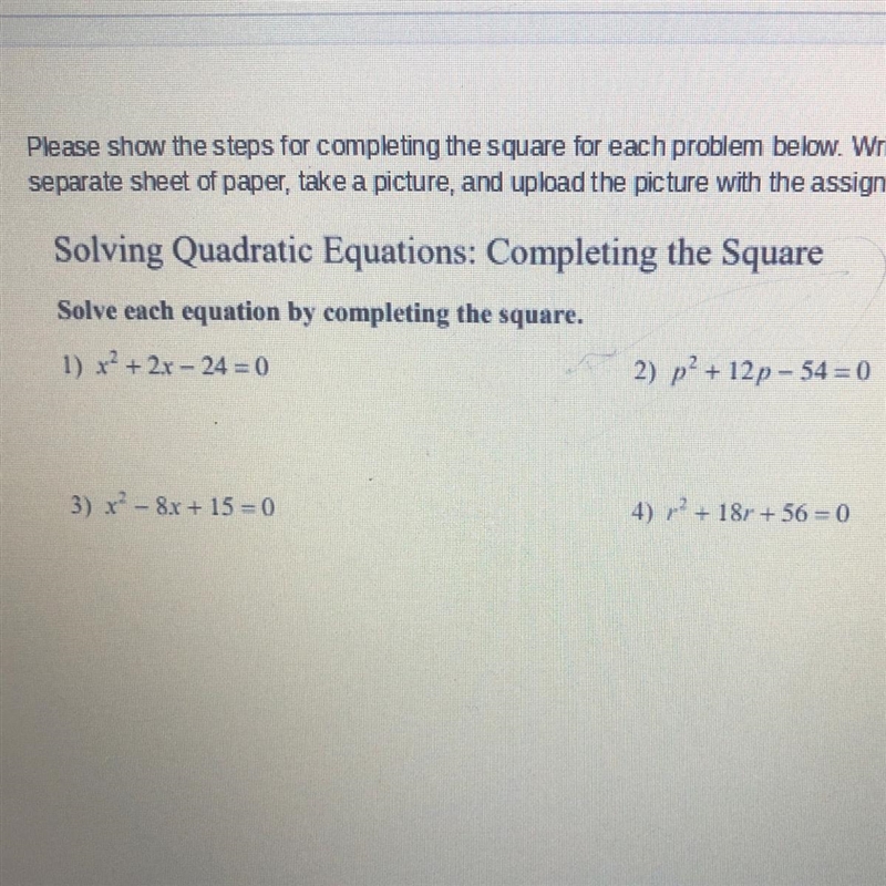 Complete the square (9th grade algebra)-example-1