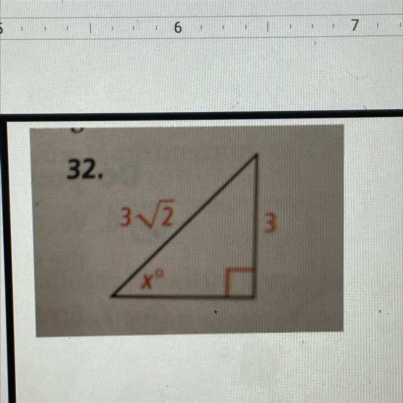 Find The Value of x to the nearest degree.-example-1