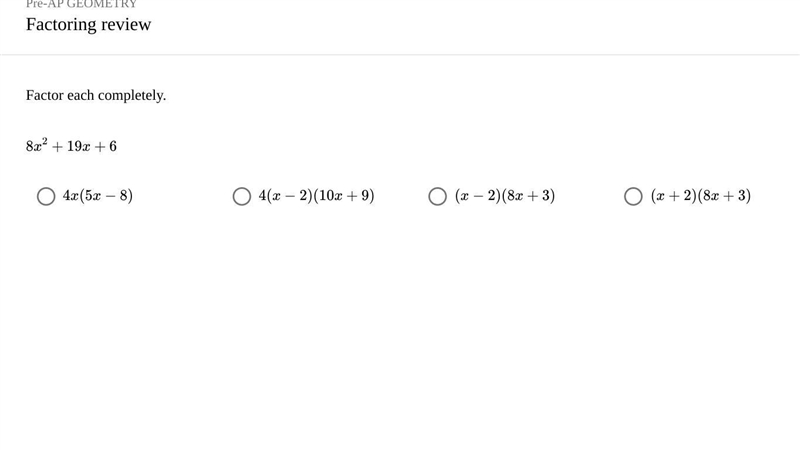 Could someone please show me how to factor this using the x method-example-1