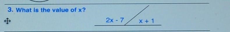 . What is the value of x? 2x - 7 x + 1​-example-1