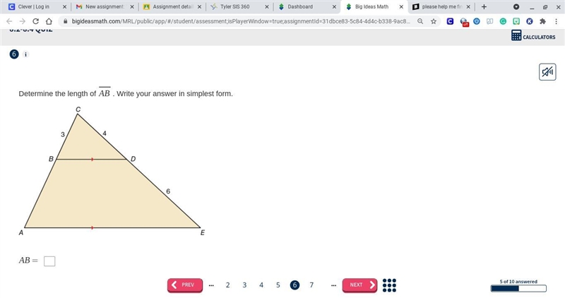 Please help me determine the length in its simplest form-example-1