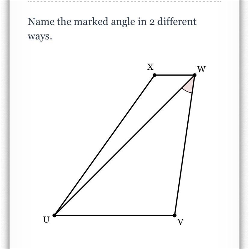 Name the marked angle in 2 different ways.-example-1