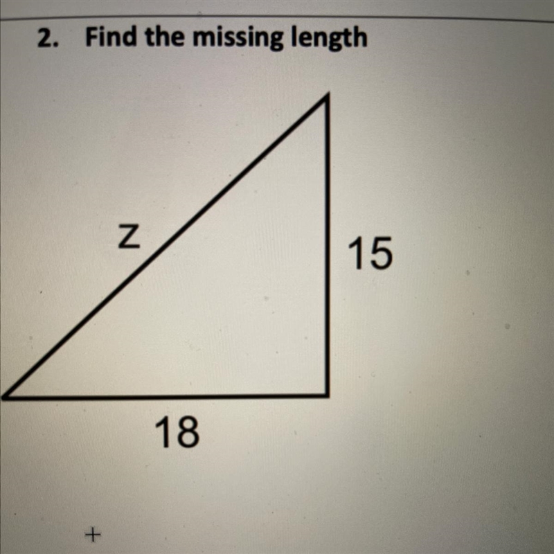 2. Find the missing length z 15 18-example-1