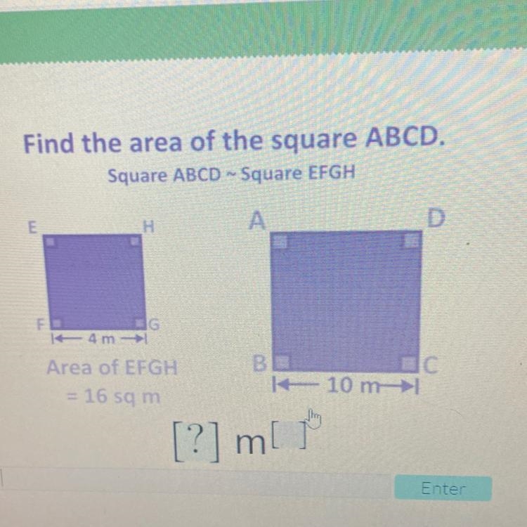 Find the area of square ABCD-example-1