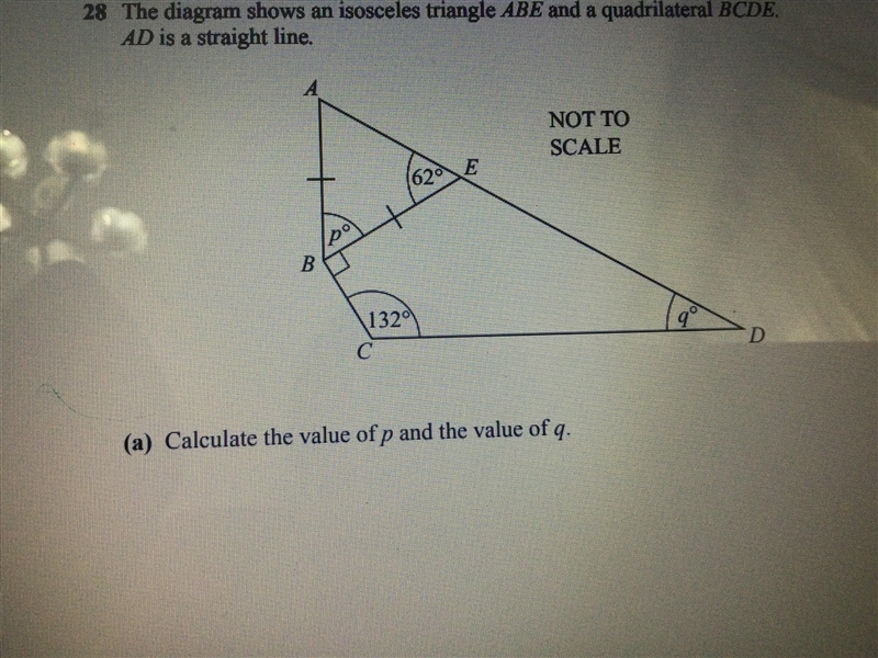 Calculate the value of p and the value of q-example-1