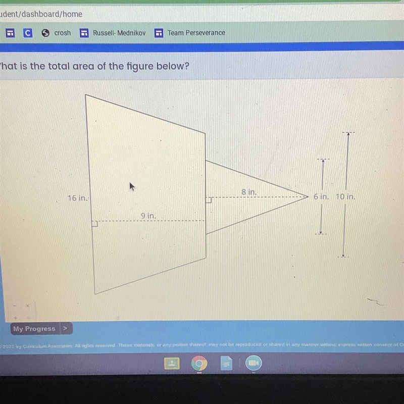 What is the total area of the figure below?-example-1