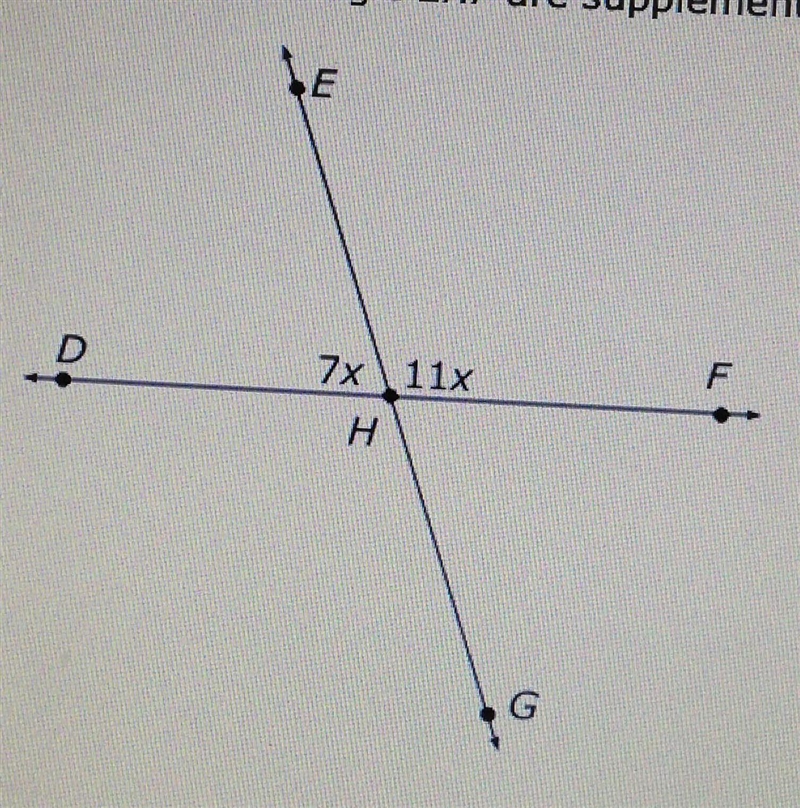 Angle DHE and angle EHF are supplementary. What is the measure of angle FHG? (See-example-1