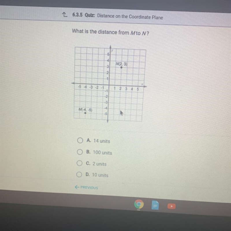 What is the distance from Mto N?-example-1