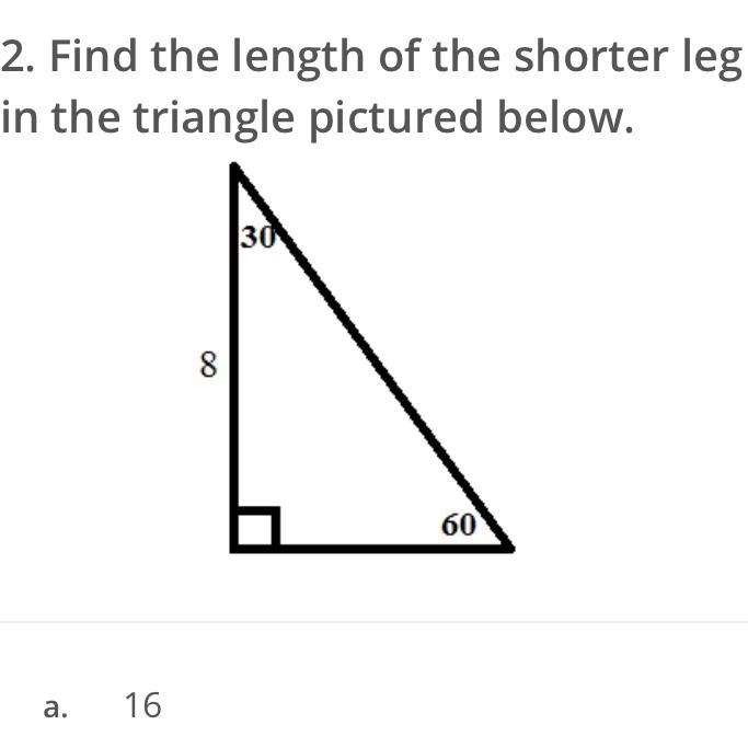 B: 8 square root 3 C: 8 squeals root 3 over 3 D: 16 square root 3 E: 24-example-1