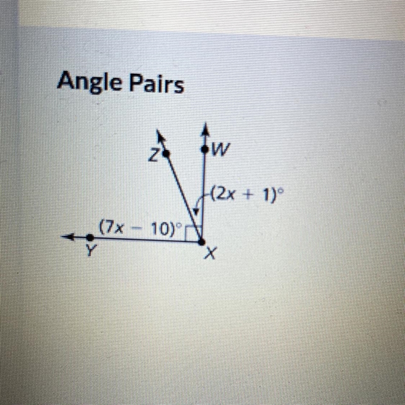 What is the value of x? What is the measure of Angle WXZ?-example-1