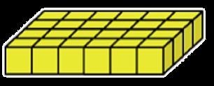 The base of a rectangular prism is completely filled by 24 unit cubes. Each cube has-example-1