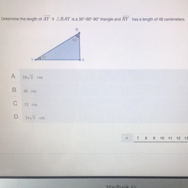 Special right triangles-example-1