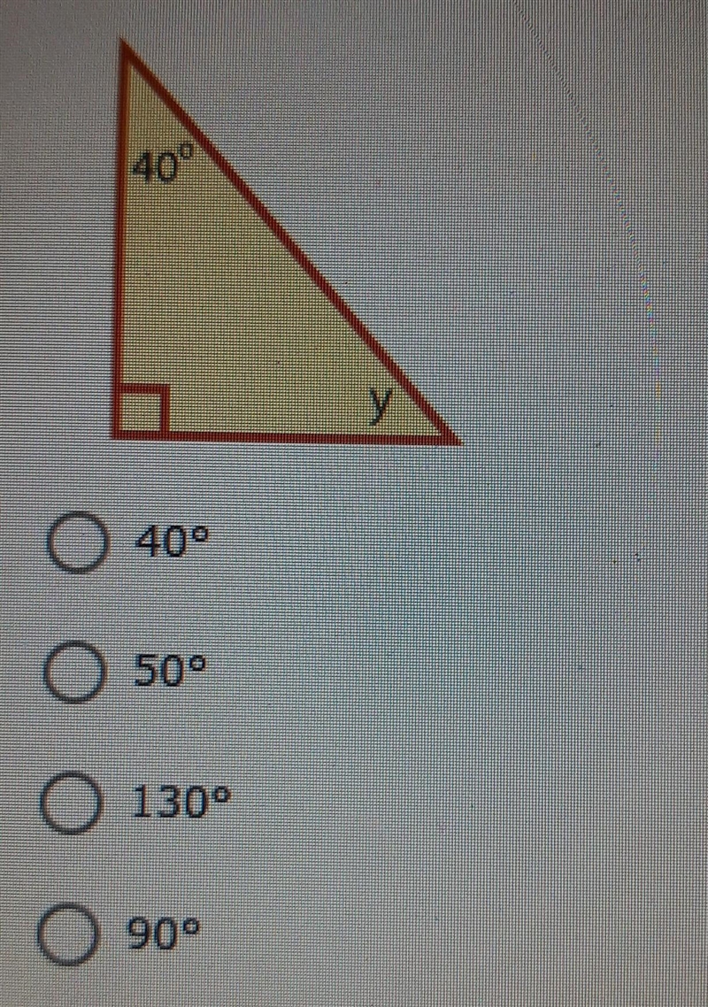 What is the measure of angle y ​-example-1