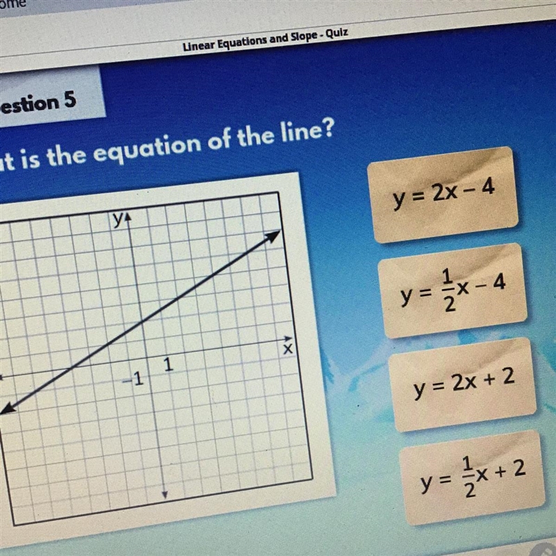 What is the equation of the line-example-1