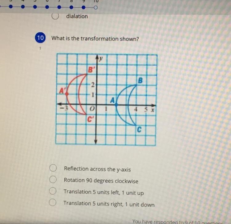 What is the transformation shown?-example-1