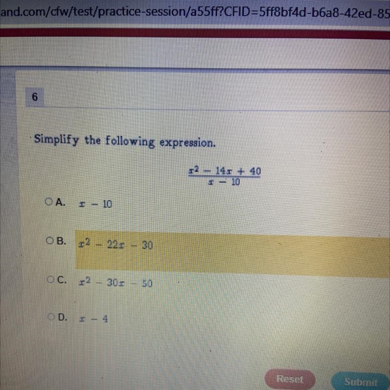 Simplify the following expression.-example-1