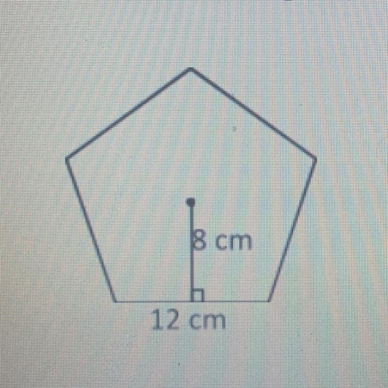 Find the area of the regular pentagon below-example-1