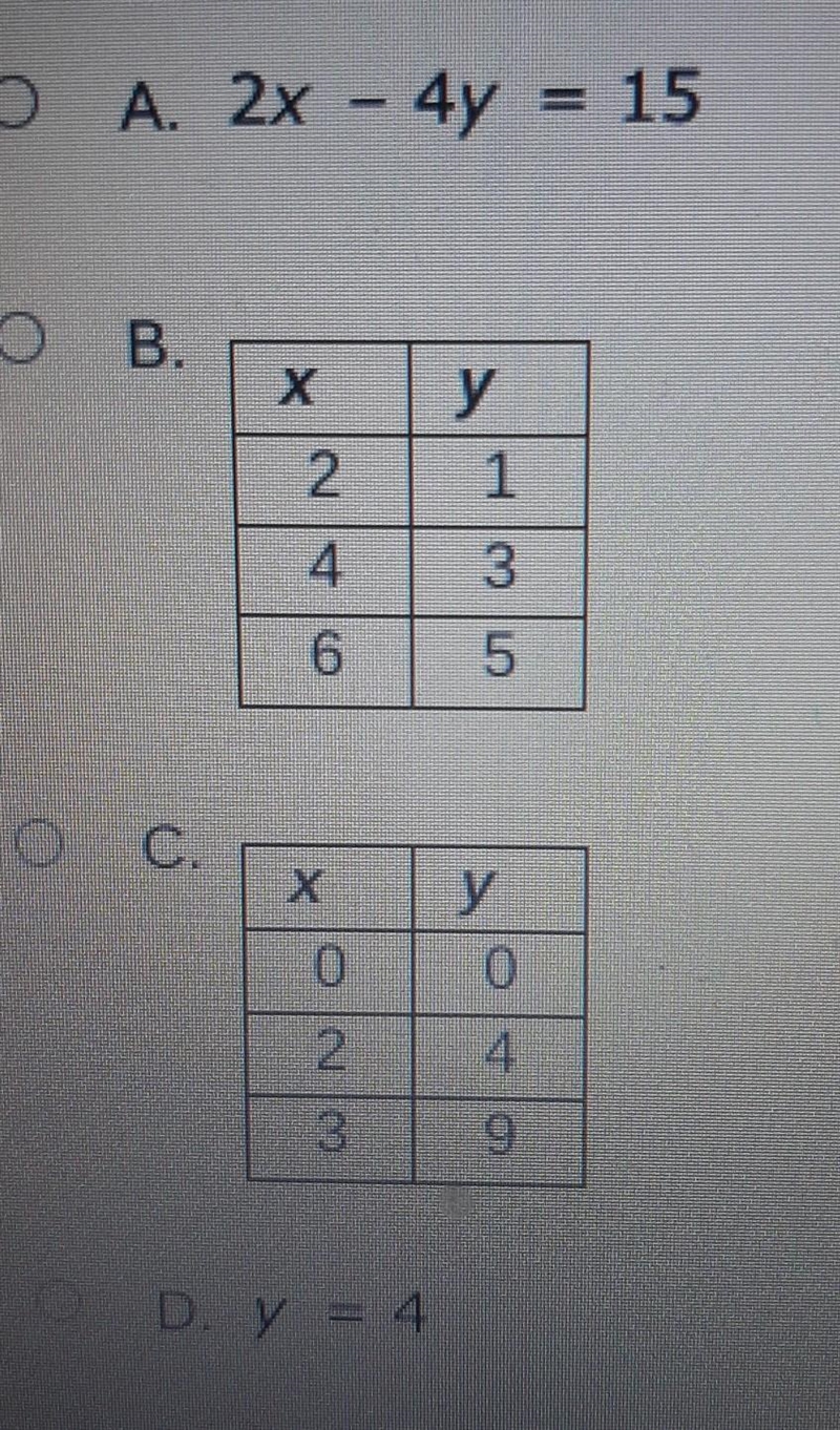 Which function is non linear ​-example-1