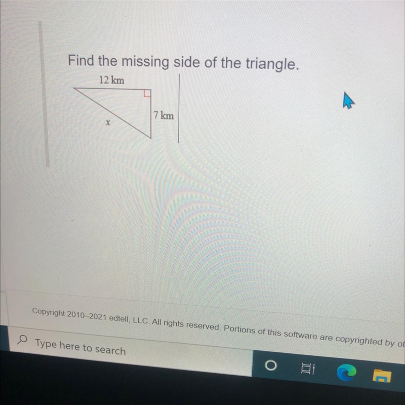 Find the missing side-example-1