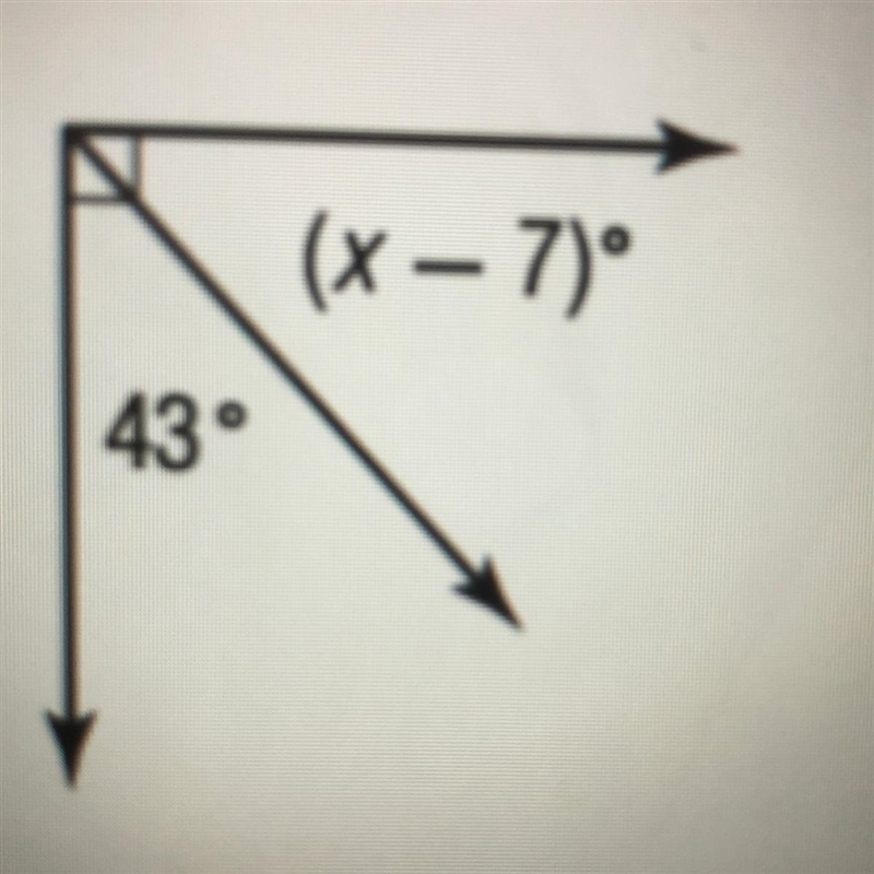 Find the value of x. Show your work.-example-1