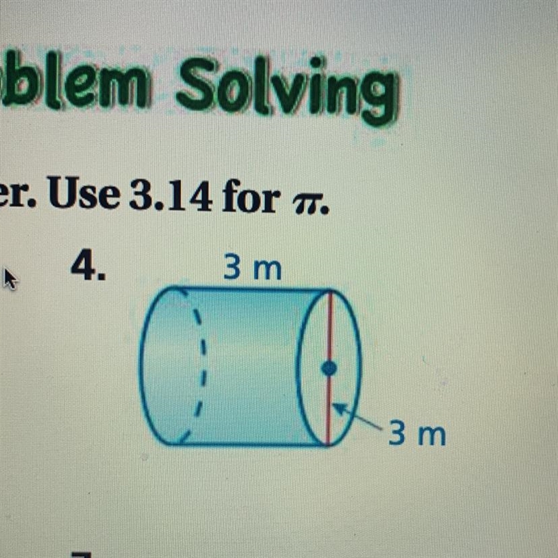 Find the volume of the cylinder. Use 3.14 for Tr.-example-1