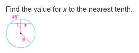 PLZ HELP ME!! THE PICTURE IS BELOW!! NO LINKS!!! Find the value for x to the nearest-example-1