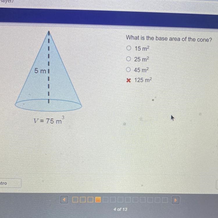 What is the base area of the cone?-example-1