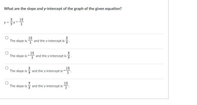 What are the slope and y-intercept of the graph of the given equation?-example-1