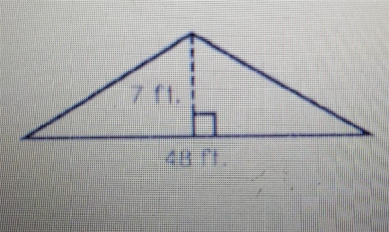 12. Find the perimeter of the isoscelos Iriongle. 7ft 48ft​-example-1