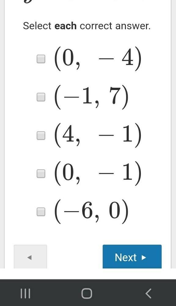 Which ordered pairs are solutions to the inequality y−3x​-example-1